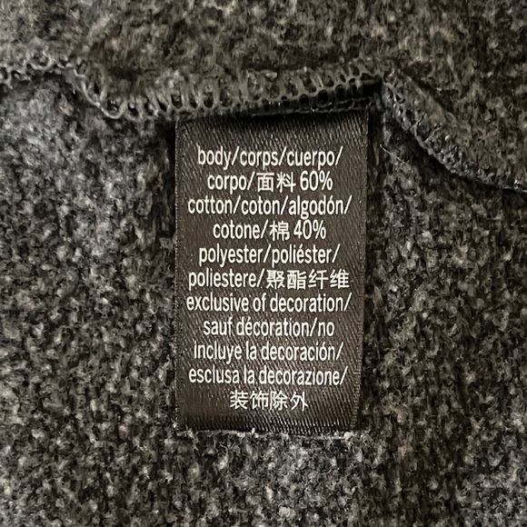 Victoria Sport‎ Logo Black Grey Full Zip Hooded Sweatshirt - Picture 4 of 5